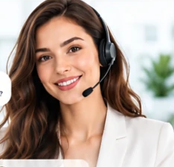 Friendly AI voice assistant with headset
