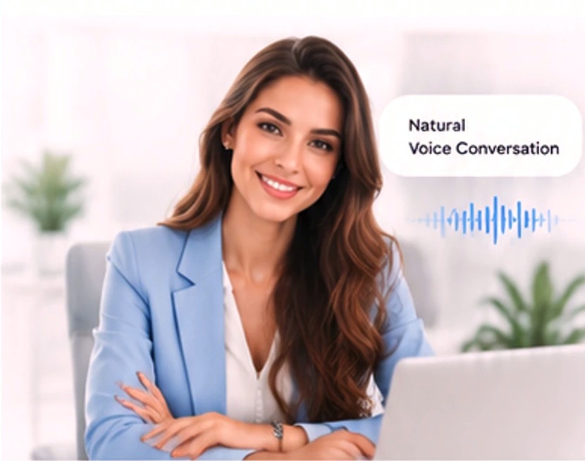 Assistant speaking with a customer